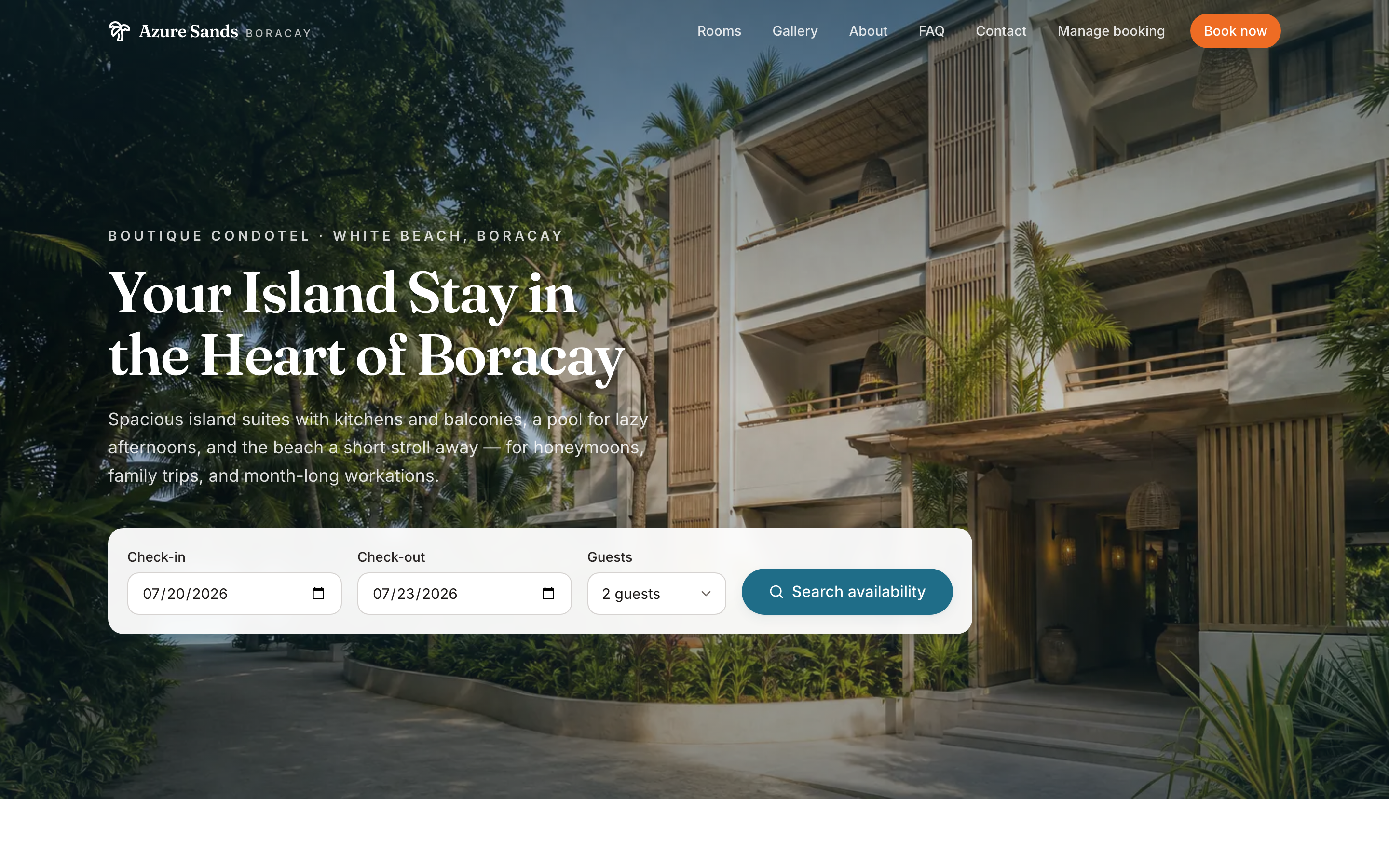 Azure Sands Boracay — Condotel Booking Site preview