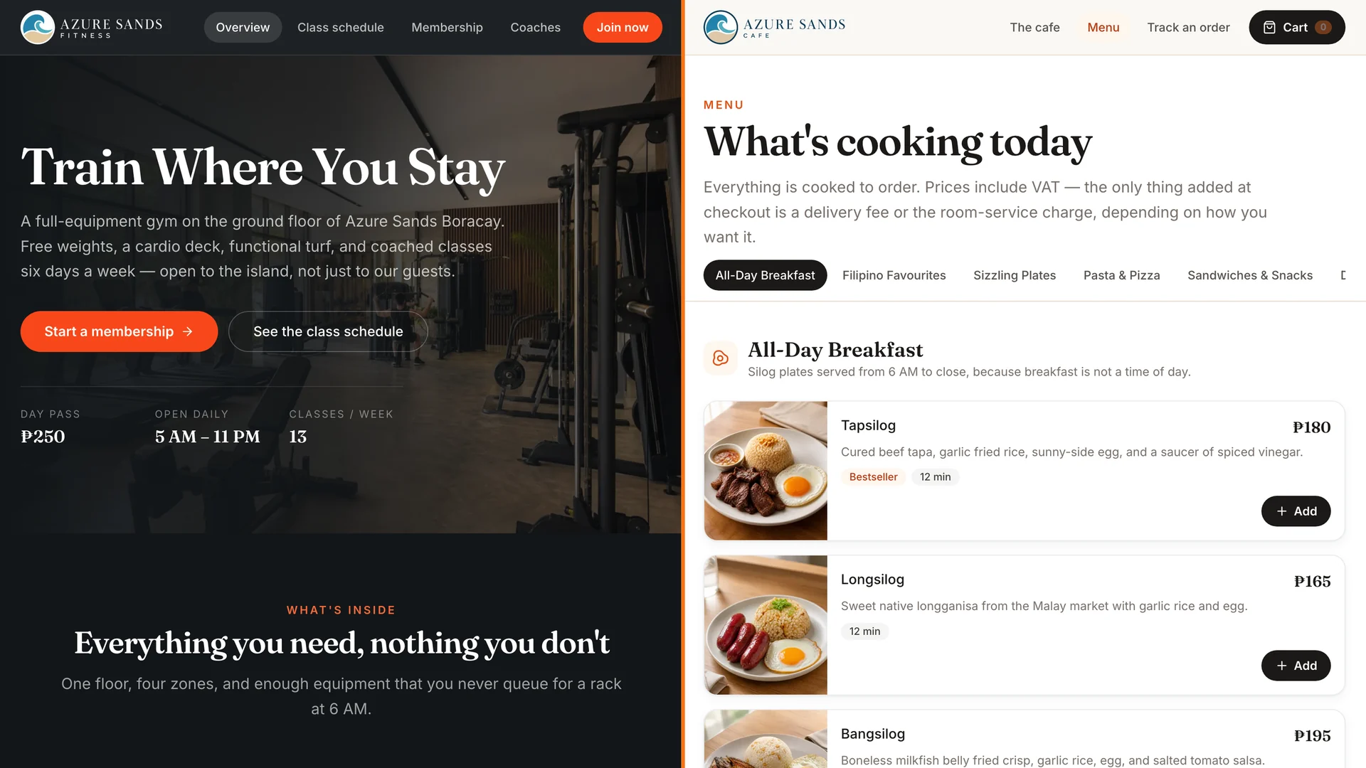 Azure Sands · Fitness & Cafe preview