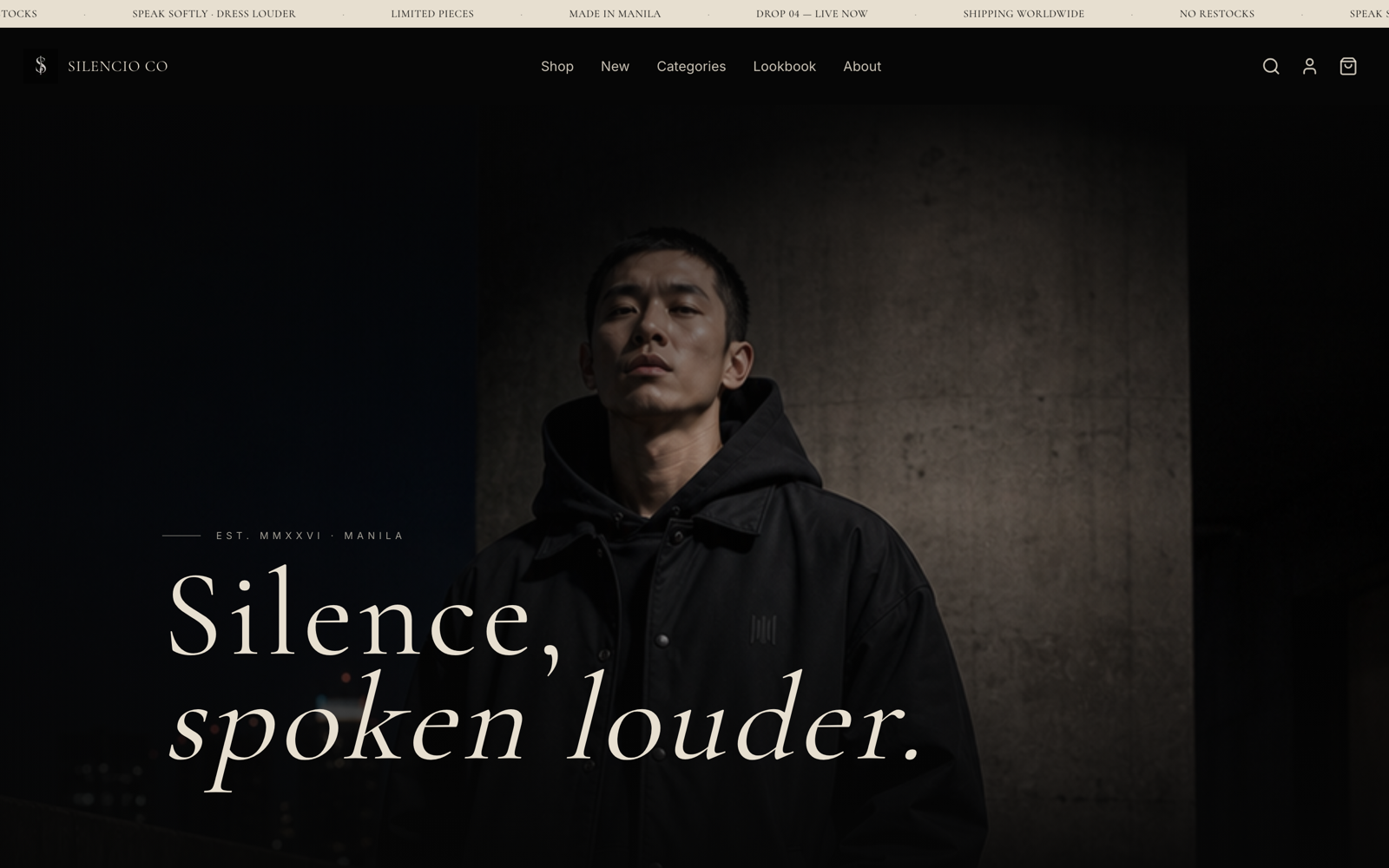 Silencio Co — E-commerce Platform preview