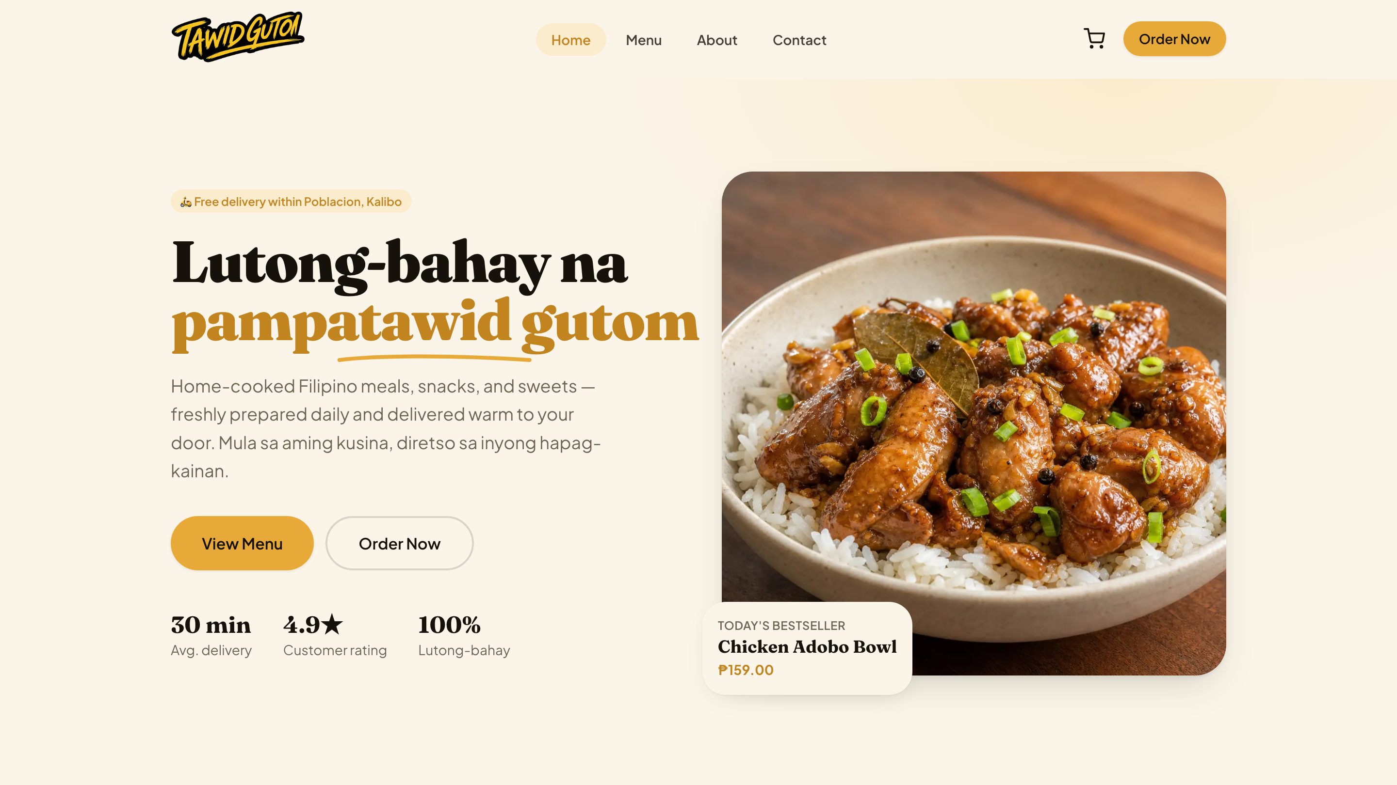 Tawid Gutom — Food Ordering Platform preview
